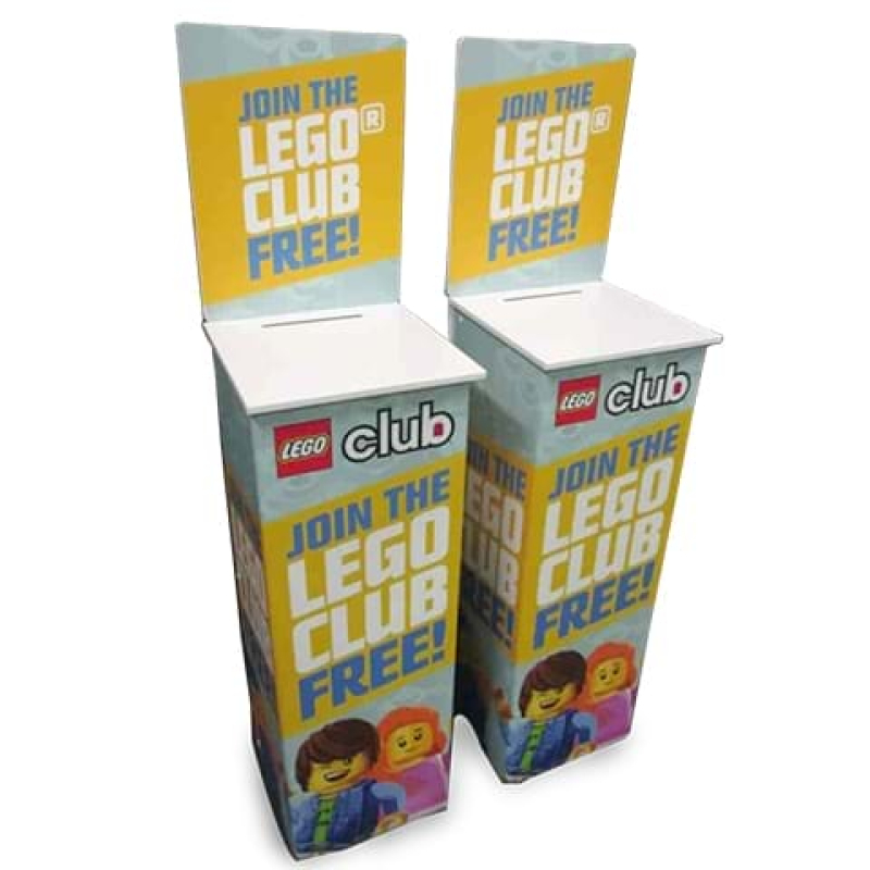 Free standing entry box - Displays2Go