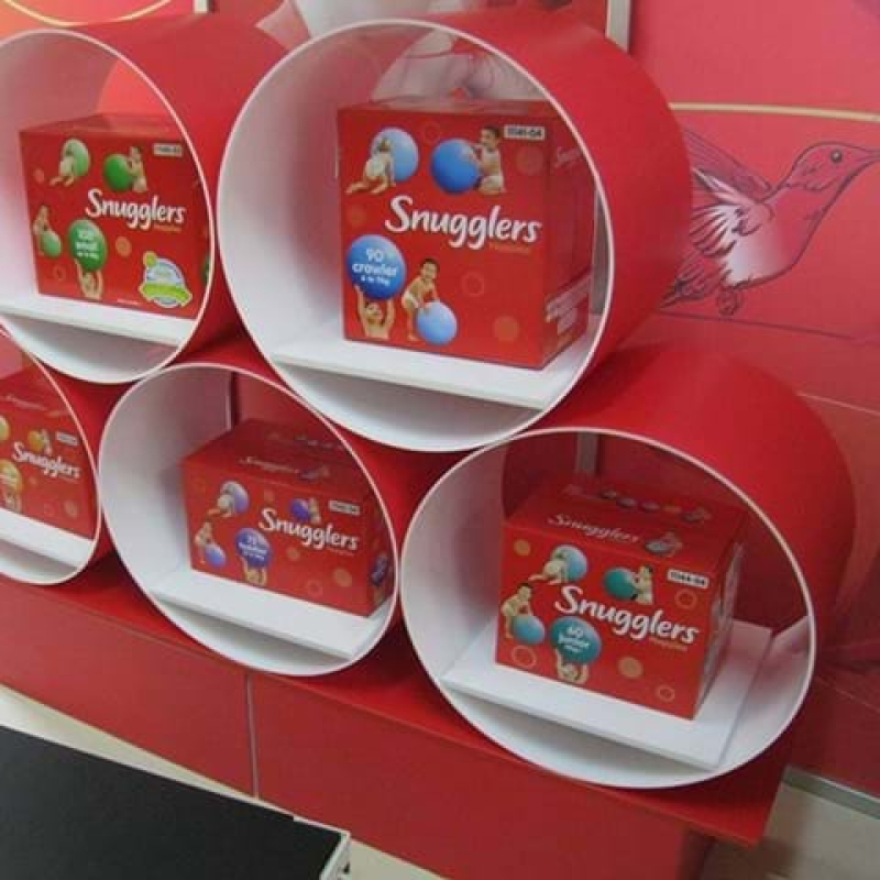 Exhibition display for nappies - Displays2Go
