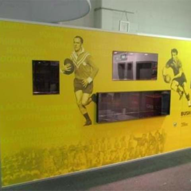 NRL bush footy display wall - Displays2Go