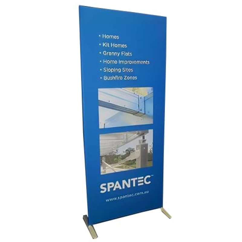 The clean lines of this display look so much better than a traditional pull up banner - Displays2Go