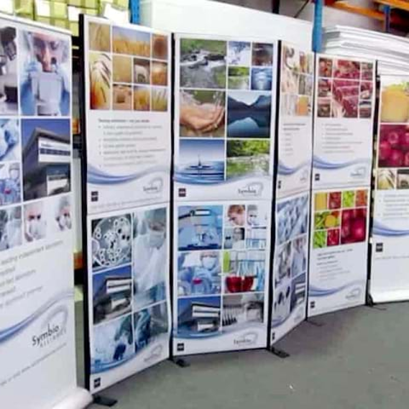 Display panels with posters attached - Displays2Go