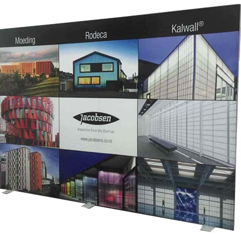 Low profile fabric display wall - Displays2Go