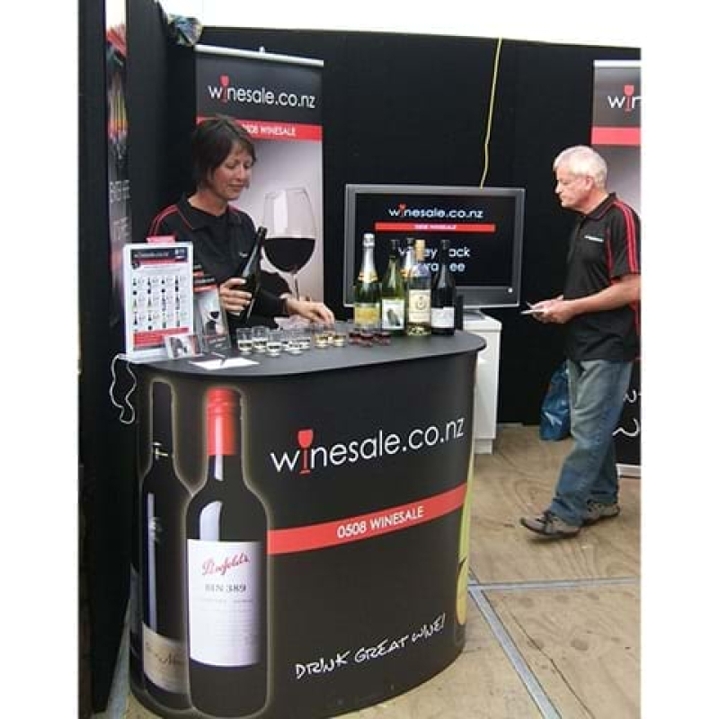  Wine tasting at expo - Displays2Go