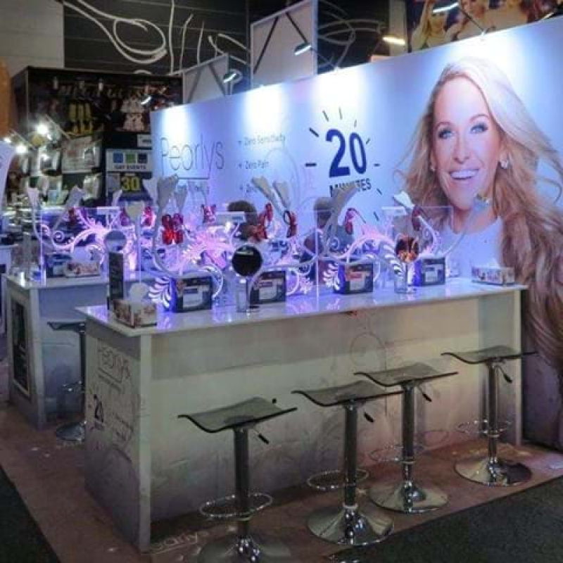 Exhibition wall graphics mounted to exhibition wall - Displays2Go