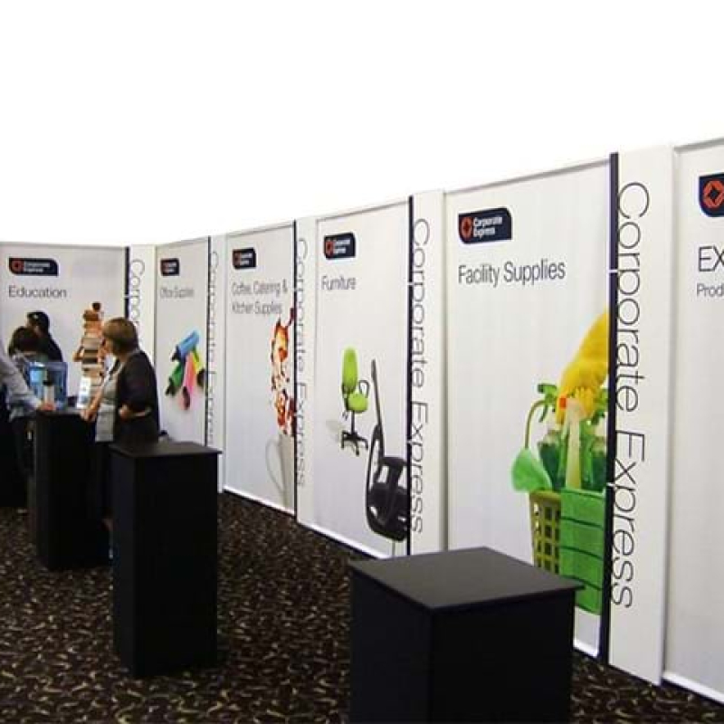 Tower and Fabric Drop Exhibition Stand - Displays2Go