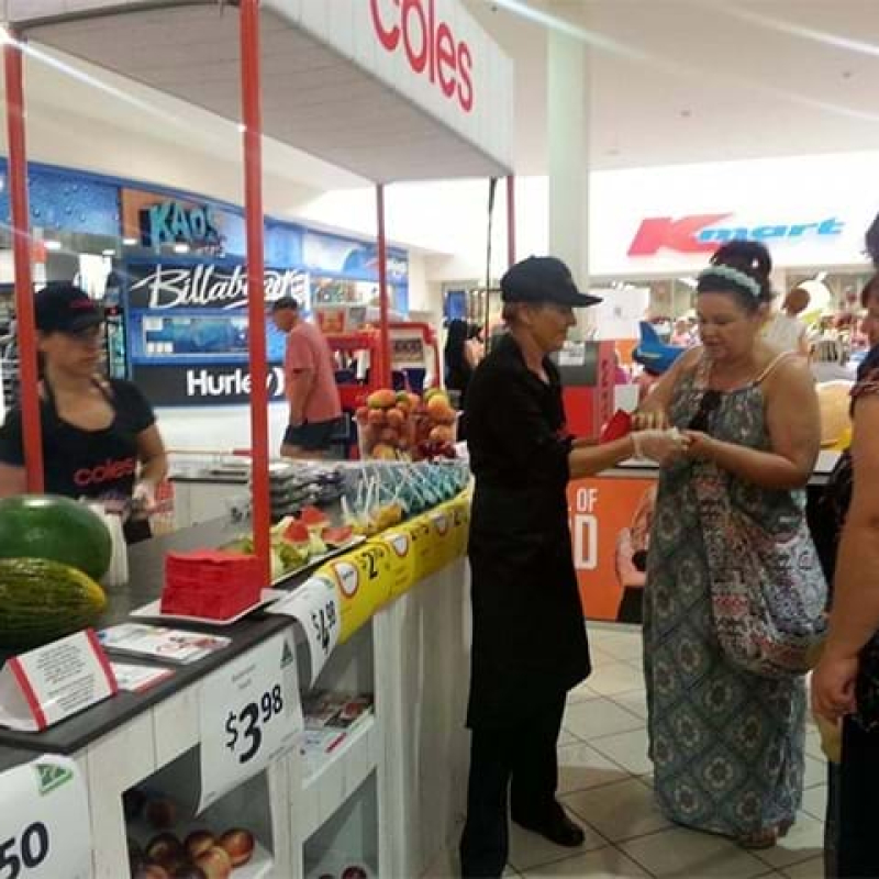 Coles custom sampling tables - Displays2Go