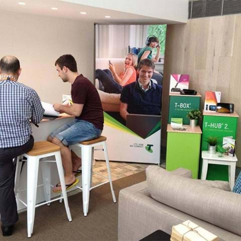 Telstra foyer display - Displays2Go