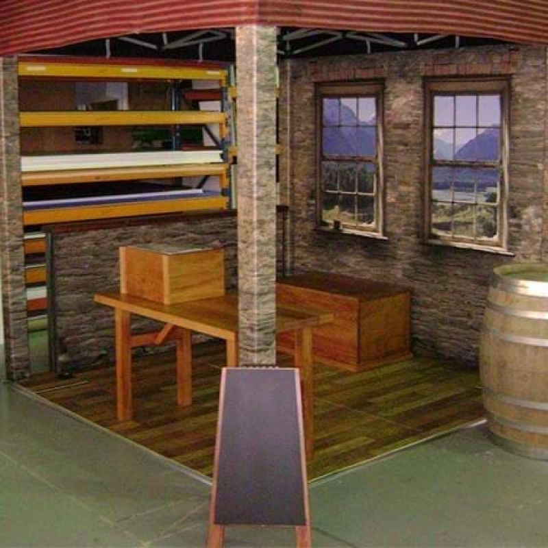 Marquee with barrels - Displays2Go