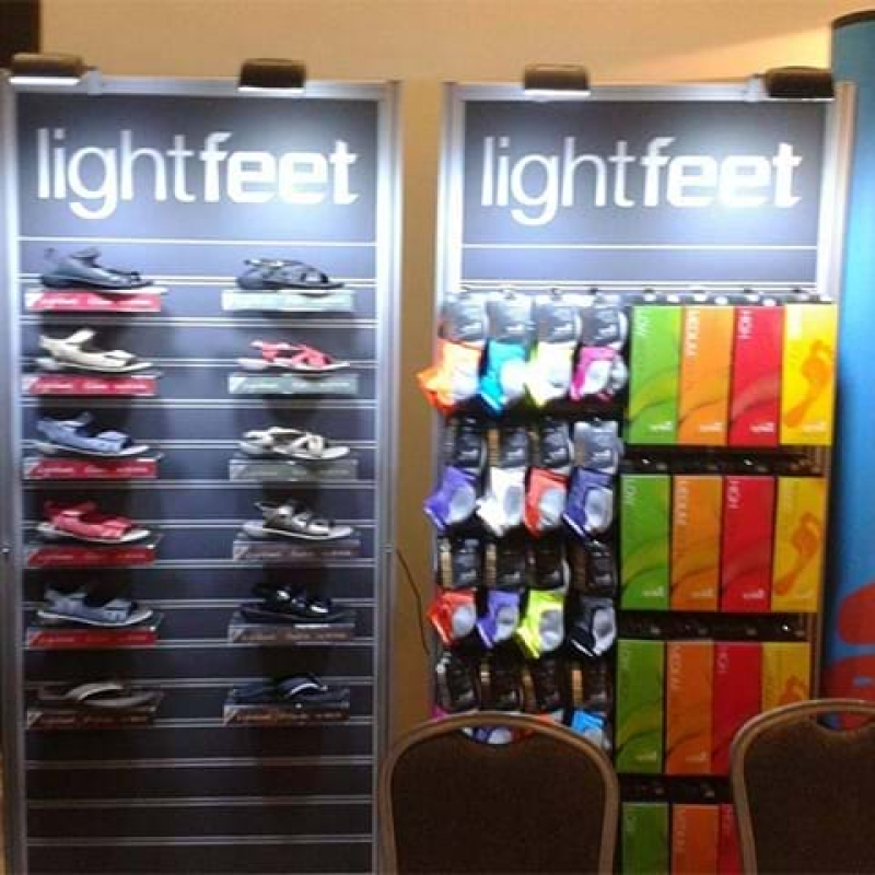 Slat wall for shoe display - Displays2Go