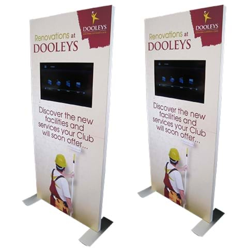 Branded stand with tv - Displays2Go