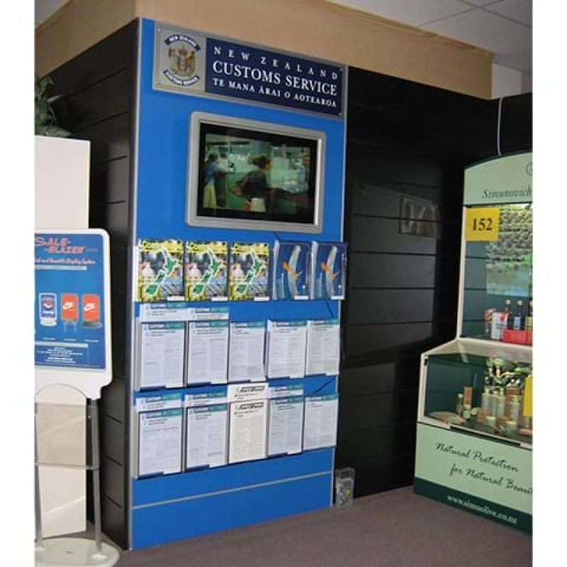 TV screen with brochure holders - Displays2Go