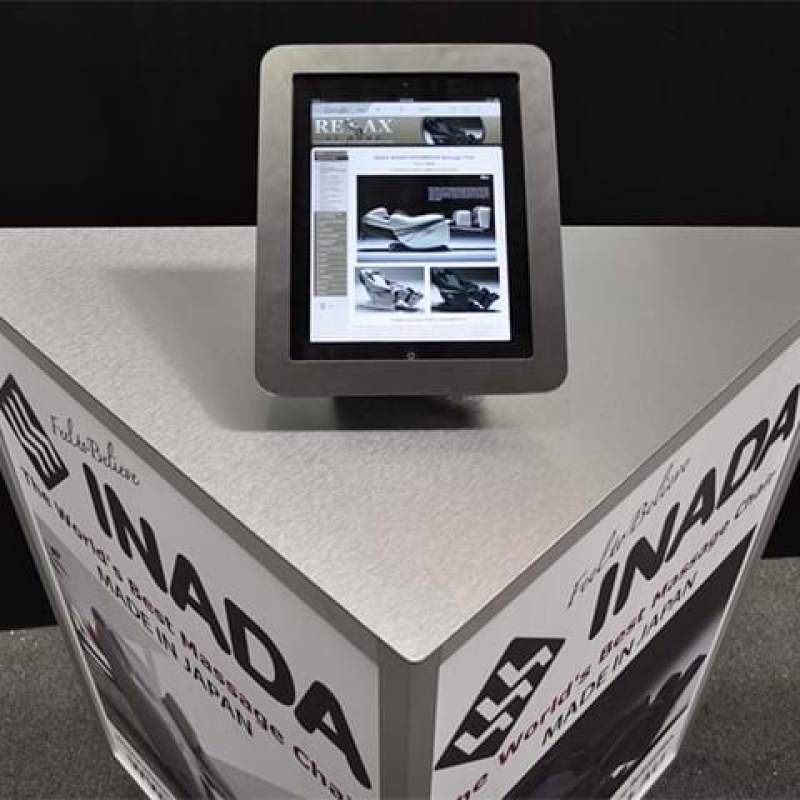 Triangular ipad counter - Displays2Go