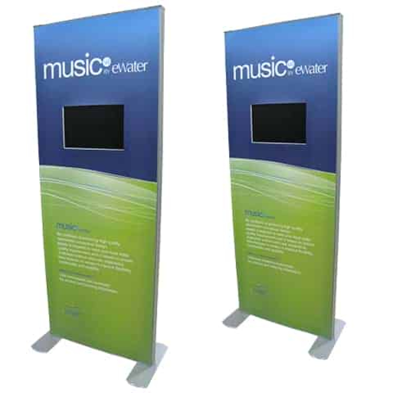 Branded stand with TV - Displays2Go
