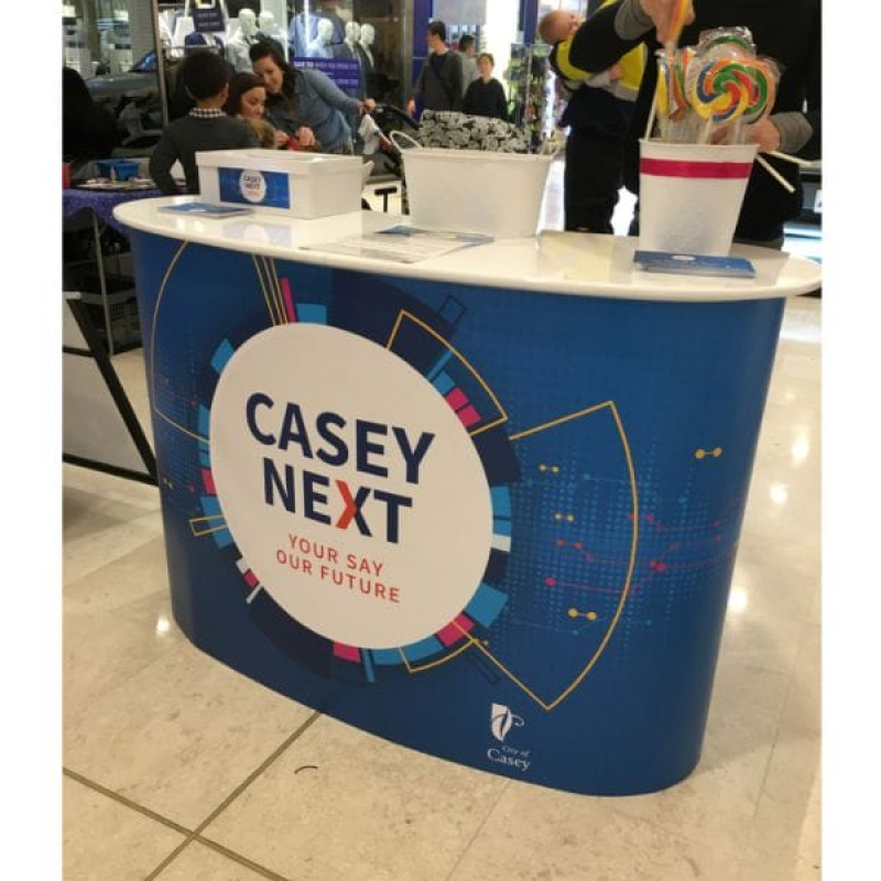 Pop-Up Table: Casey Next Shopping Mall Counter - Displays 2 Go