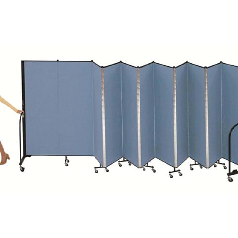 Foldaway room dividing screen on castors - Displays2Go