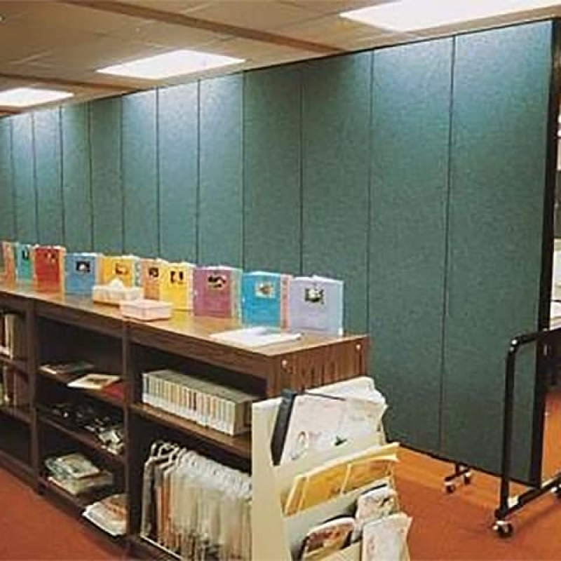 Foldaway room dividing screen on castors - Displays2Go