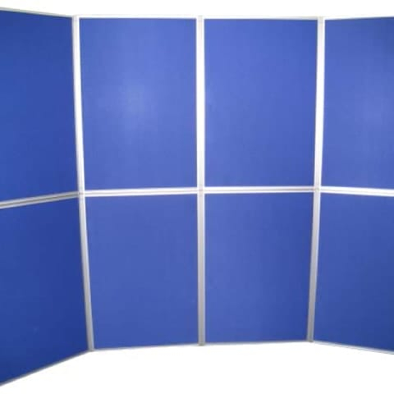 Board display with blue velcro receptive fabric - Displays2Go