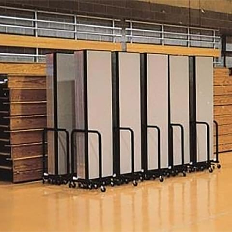 Foldaway room dividing screen on castors - Displays2Go