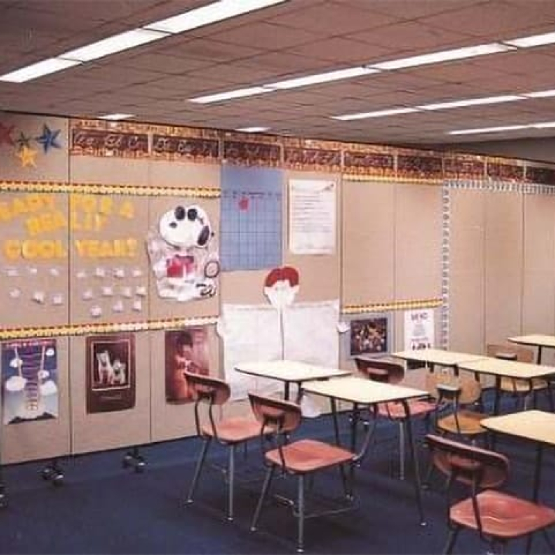 Foldaway room dividing screen on castors - Displays2Go