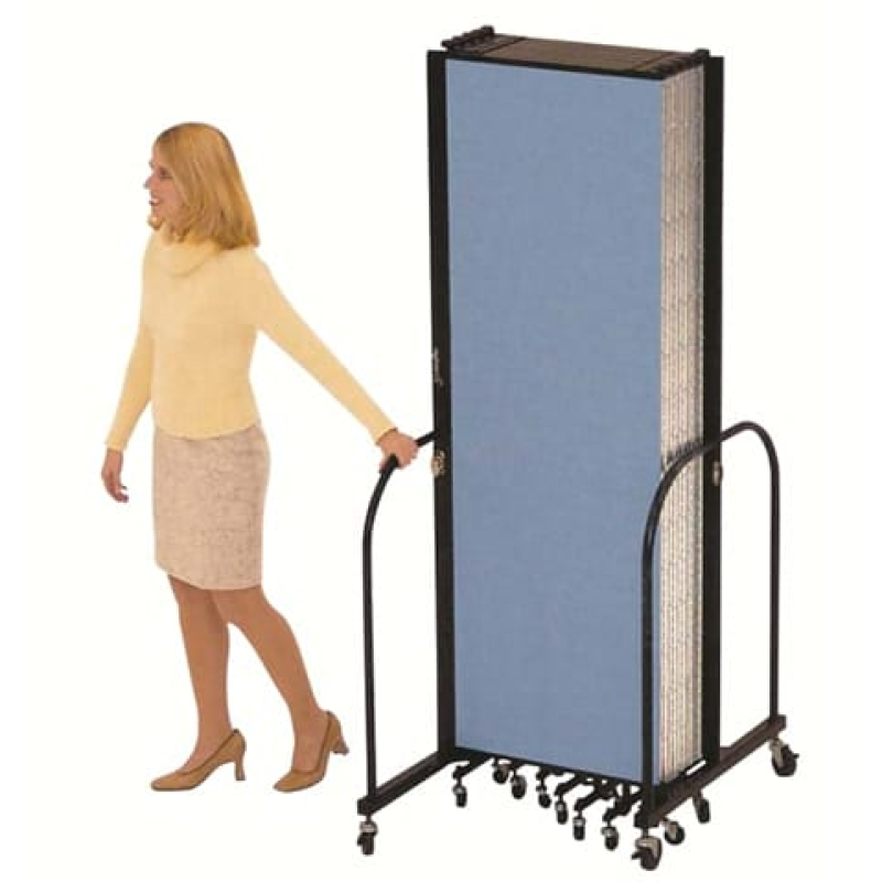 Foldaway room dividing screen on castors - Displays2Go