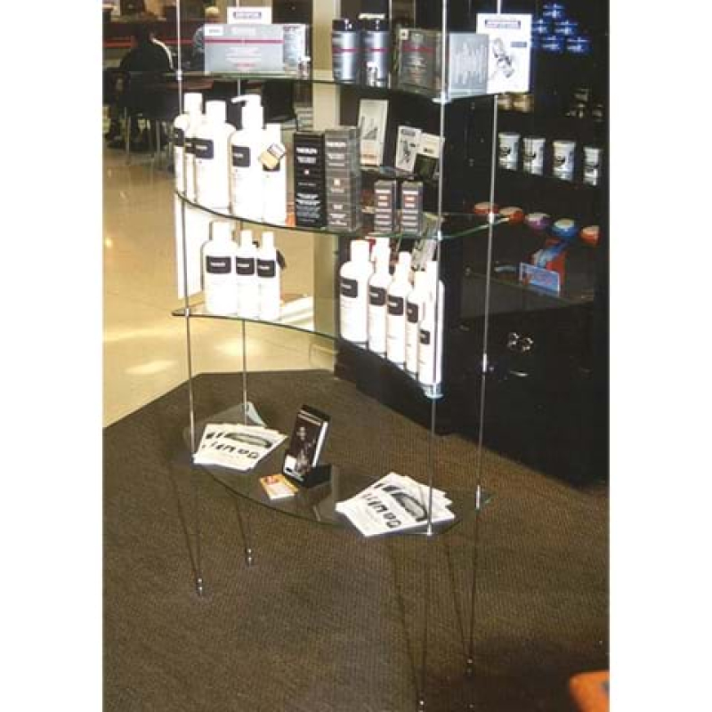 Cable display with glass shelves - Displays2Go