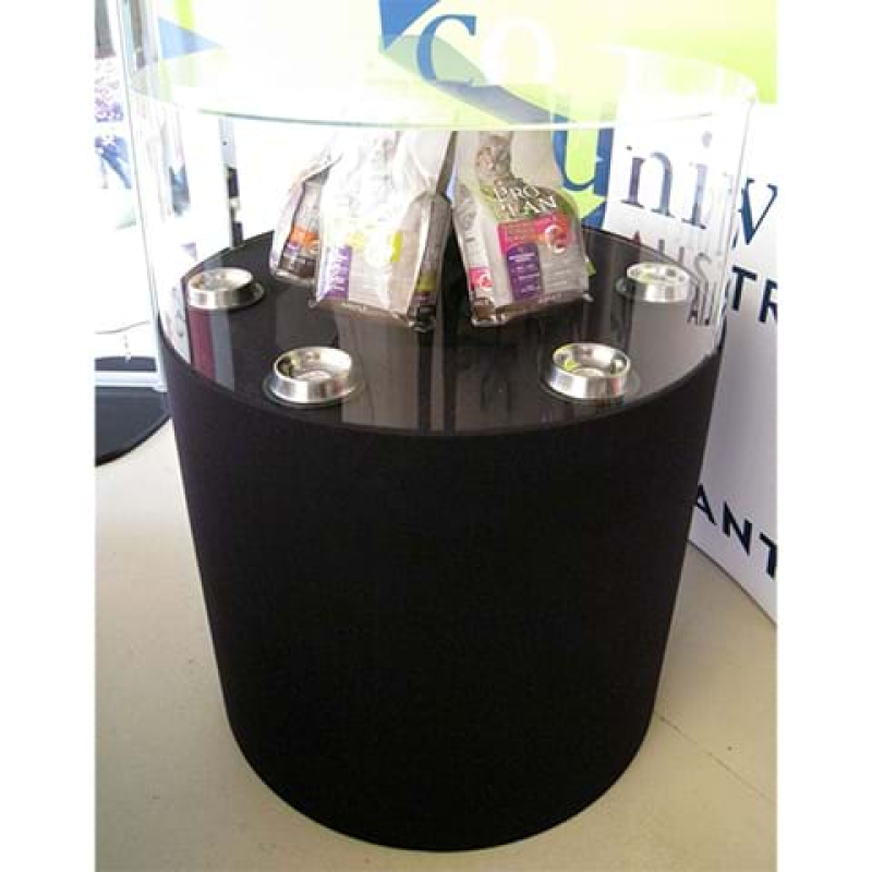 Round plinth with case - Displays2Go