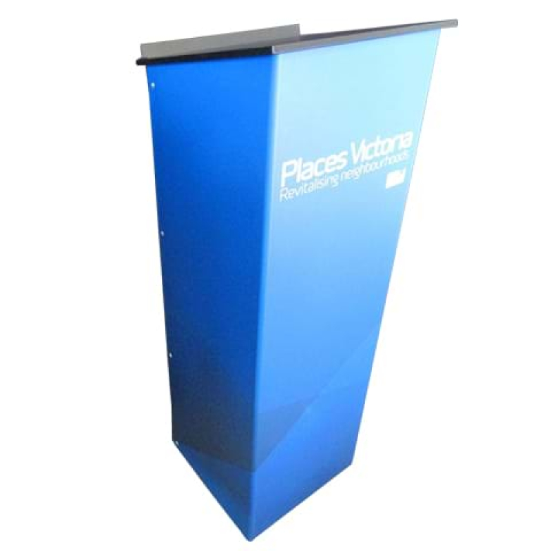 Portable lectern with graphics - Displays2Go