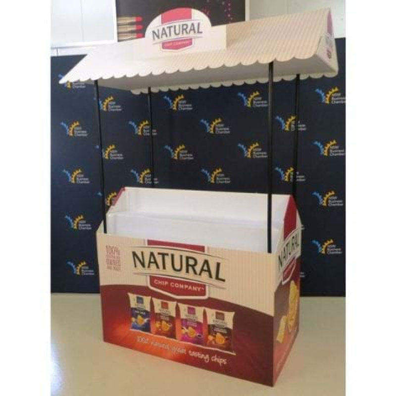 Custom giant chip dump bin for supermarket use - Displays2Go