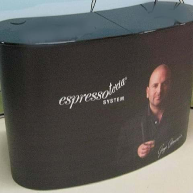 Sales station with gloss black top - Displays2Go