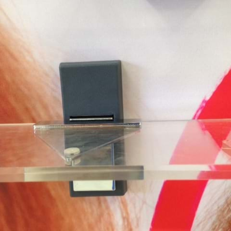 Invisible shelving on graphic wall - Displays2Go