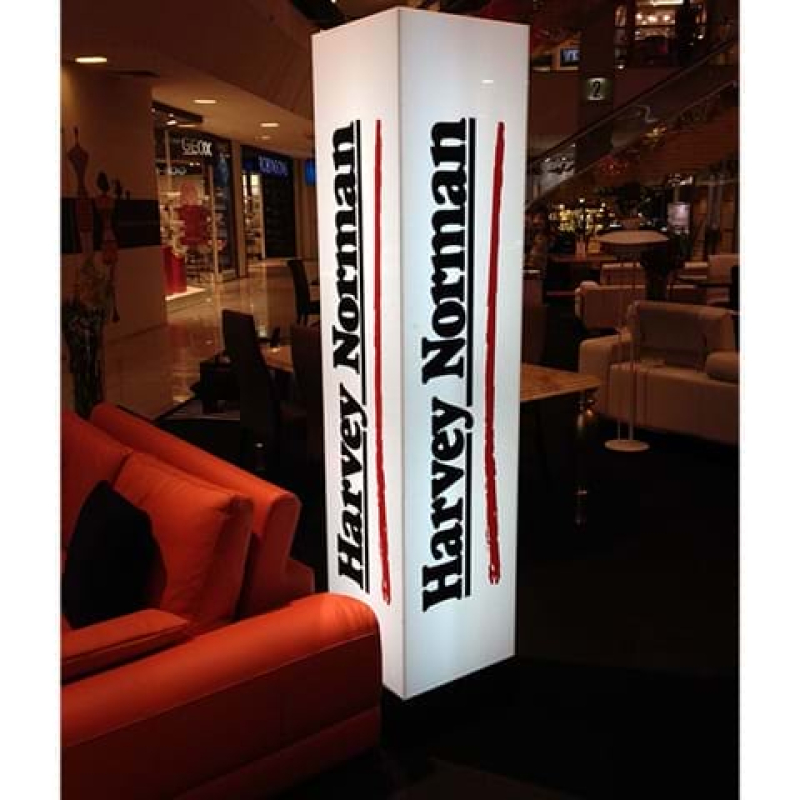 Illuminated display tower with branding - Displays2Go