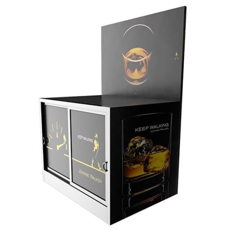 Mall display with shelving and tv - Displays2Go