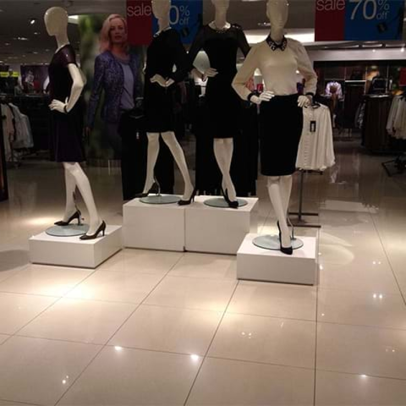 Timber retail display pedestals - Displays2Go