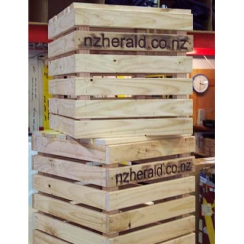 Faux crates made from polypropylene so they can fold flat - Displays2Go