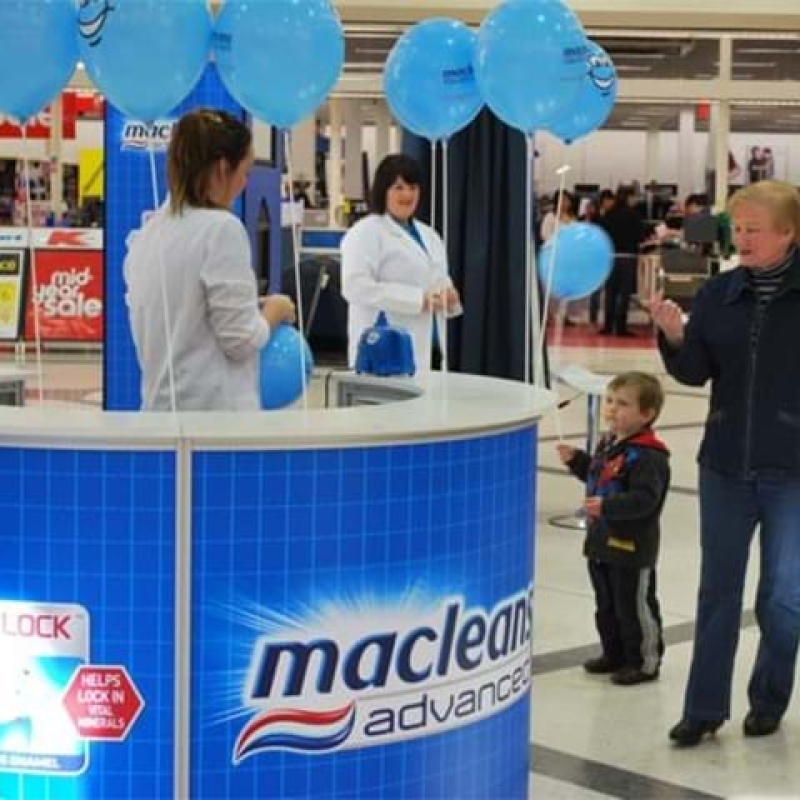Round sampling booth - Displays2Go