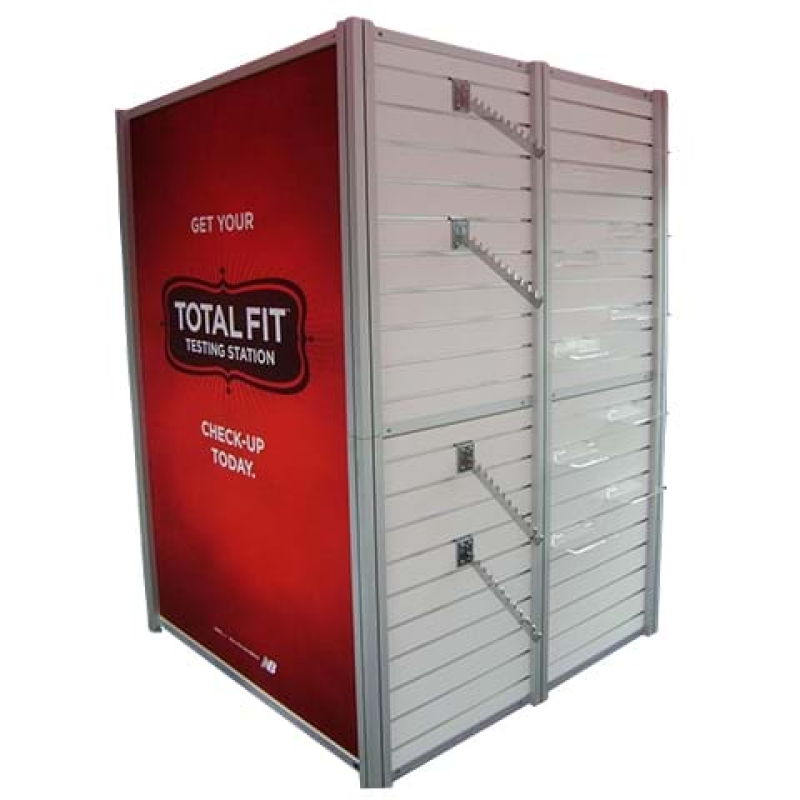Slat wall change booth combo - Displays2Go