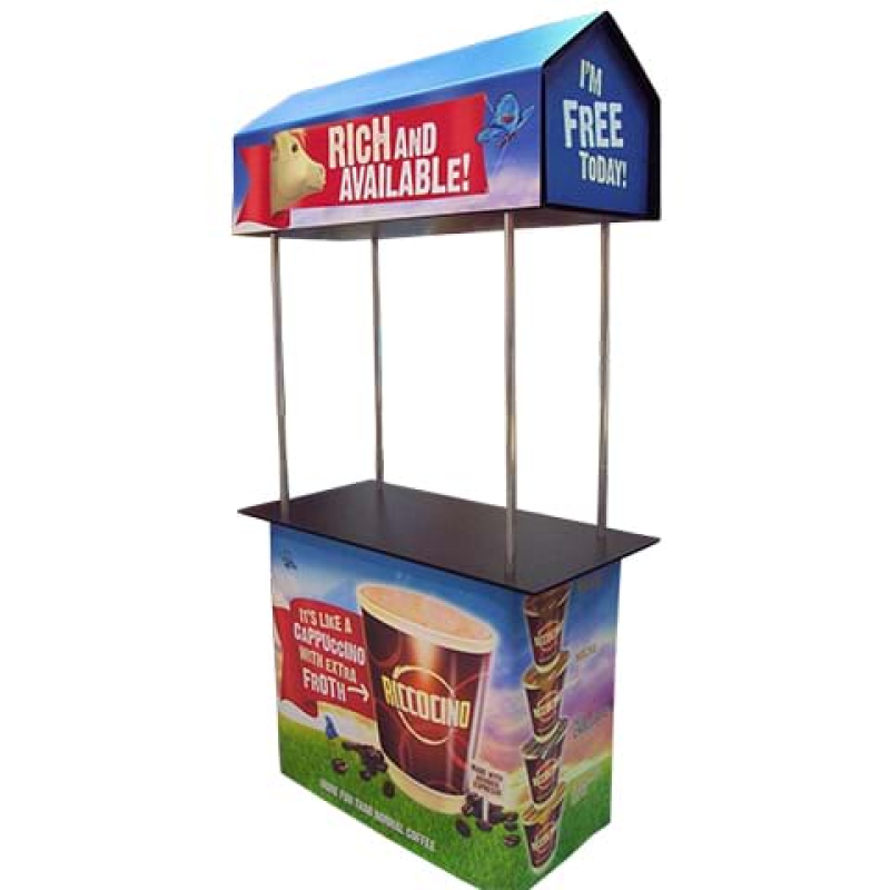 Display table with canopy - Displays2Go